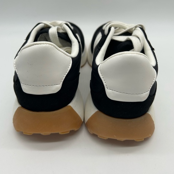 Steve Madden Kendrix Black White Lace-Up Sneakers Women’s Sz 9 New With Box - Picture 6 of 13